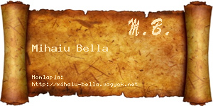 Mihaiu Bella névjegykártya
